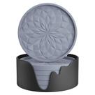 Coasters ME.FAN de silicone com suporte pacote com 6 para uso quente ou frio