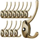 Coat Hooks iBosins, latão antigo, montado na parede, pacote com 12