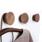 Coat Hooks MyKimono Natural Wooden, 3 peças, suporte de parede (nogueira preta) Coat Hooks MyKimono Natural Wooden, 3 peças, suporte de parede (nogueira preta)