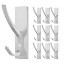 Coat Hooks pickpiff, autoadesivo, aço inoxidável, pacote com 10 unidades, prata