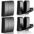 Coat Hooks Queekay Folding Hideaway, 4 peças, alumínio espacial