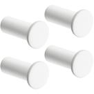 Coat Hooks SAYAYO Wall Mount, aço inoxidável branco fosco, 4 unidades