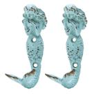 Coat Hooks SOFFEE DESIGN, parede de metal em forma de sereia, 2 peças Coat Hooks SOFFEE DESIGN, parede de metal em forma de sereia, 2 peças