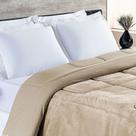 Coberdrom Allure Queen Dupla Face Manta Plush + Malha 1 Peça - Cáqui