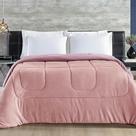 Coberdrom Allure Queen Dupla Face Manta Plush + Malha - Rosa Secreto