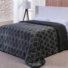 Coberdrom casal microfibra / sherpa dupla face / capetown estampado chumbo