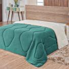 Coberdrom Casal Queen Size Pele de Carneiro Sherpa Edredom com Mantinha Manta Soft Microfibra Dupla Face