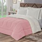 Coberdrom Casal Queen Veneza 1 Peça Manta Sherpa Fleece Rosê