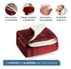 Coberdrom Casal Sherpa Queen Dupla Face Premium pele de carneiro Super Macio , luxuoso e aconchegante , 2,20,.2,40 vermelho e branco Coberdrom Casal Sherpa Queen Dupla Face Premium pele de carneiro Super Macio , luxuoso e aconchegante , 2,20,.2,40 vermelho e branco
