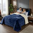 Coberdrom Cobertor Edredon QUEEN ROSA Dupla Face Flannel Sherpa 2,40x2,20m