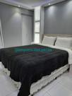 Coberdrom de Sherpa Pele de Carneiro Queen Preto