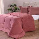 Coberdrom Duetto Tinto Queen Malha 100% Algodão 220x230cm