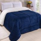 Coberdrom Edredom Cobertor Dupla Cama Casal Queen Azul Marinho - ALASKA