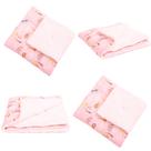 Coberdrom Edredom com Sherpa para Bebê Safari Rosa 01 Peça