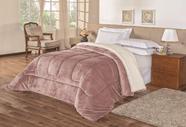 Coberdrom Everest casal queen manta sherpa lã carneiro 1 peça Rose