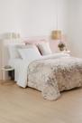 Coberdrom Fleece Dupla Face Queen 2,40mx2,60m Floral Bege