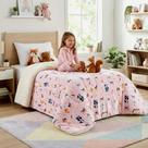 Coberdrom Infantil Raposinha Tutti Kids Dupla Face Flannel Sherpa 2,40x1,50m Solteiro