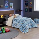 Coberdrom Infantil Solteiro Game Bouti Kids Dupla Face Flannel Sherpa 2,40x1,50m