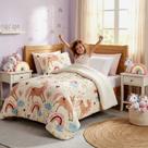 Coberdrom Infantil Solteiro Unicórnio Bouti Kids Dupla Face Flannel Sherpa 2,40x1,50m