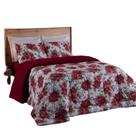 Coberdrom King Em Malha De Algodão Fio Penteado - Vermelho