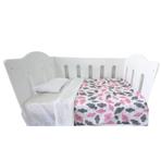 Coberdrom Para Bebê Edredom Com Sherpa Para Berço Nuvem Rosa