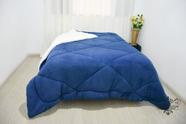 Coberdrom queem azul manta + sherpa muito macio Coberdrom queem azul manta + sherpa muito macio
