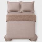 Coberdrom Queen Dupla Face Dots Matelassê com Sherpa Marinho
