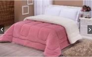 Coberdrom Queen Size Pele Carneiro Dupla Face Aspen Rosa