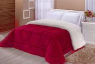 Coberdrom Sherpa Casal Queen Edredom Pele Carneiro Vermelho Edredom Frio