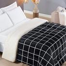 Coberdrom Sherpa E Flannel Austin King Manta 150g 01 Peça - Preto