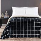 Coberdrom Sherpa E Flannel Austin Queen Manta 100g 01 Peça - Preto