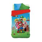 Coberdrom Solteiro Infantil Super Mário Com Sherpa Lepper