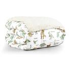 Coberdrom Solteiro Tutti Kids Manta 100g Dupla Face Flannel e Sherpa 01 Peça 100% Poliéster - Dino World