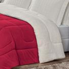 Coberdrom Solteiro veneza 1 Peça Manta Sherpa Fleece Cereja