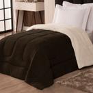 Coberdrom Solteiro veneza 1 Peça Manta Sherpa Fleece Tabaco