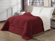 Coberdrom Tamanho Queen Inverno Dupla Face Vermelho