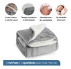 Coberdron casal queen sherpa cinza e branco pele de carneiro 2,4x2,2 Coberdron casal queen sherpa cinza e branco pele de carneiro 2,4x2,2
