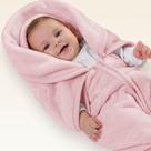 Coberta Bebe Saco Dormir Relevo Anti Alérgico Feminino Menina Criança Infantil 90cm Jolitex Rosa