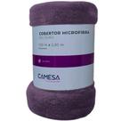 Coberta Manta 150x220 Algodão Antialérgicas Beringela Camesa 180g
