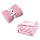 Coberta Manta Comfy Antialergico Rosa e Cobertor Wave Rosa