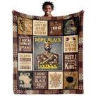 Cobertor ACBEAT Afro Black Masculino 152x127 cm Inspirational