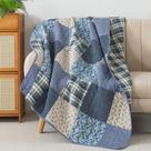 Cobertor acolchoado SLPR de algodão 150x200cm Floral Patchwork