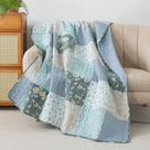 Cobertor acolchoado SLPR de algodão 150x200cm Floral Patchwork