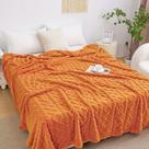 Cobertor Aganear Queen Size 229x229 cm Pelúcia Burnt Orange