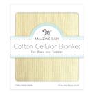 Cobertor Amazing Baby Cotton Cellular 112x112 cm amarelo macio