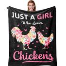 Cobertor Amonee-yl Just A Girl Who Love Galinhas 40x50cm