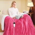 Cobertor aquecido greenoak elétrico tamanho completo 180x210cm rosa coral