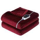 Cobertor Aquecido Sealy Soft Flannel - 50x60 Polegadas - Cor Vinho