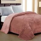 Cobertor Aveline Casal Queen Manta Plush Canelada 01 Peça Toque Macio - Rose