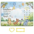 Cobertor Baby Milestone Guawubiang Winnie 75x100 cm de flanela
